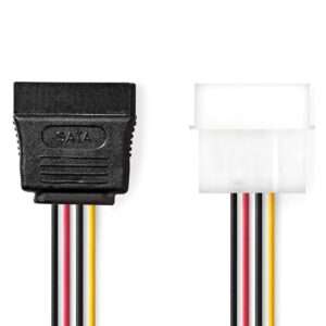 Cabo de Alimenta??o Molex 4p Macho / SATA 15p F?mea