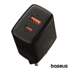 Alimentador Comutado USB-A/USB-C PD 3.0 20W Preto BASEUS