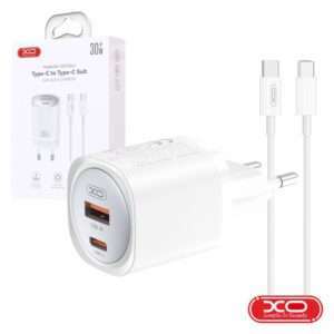 Alimentador Comutado 1xUSB-C/1xUSB-A PD 30W GaN C/ Cabo