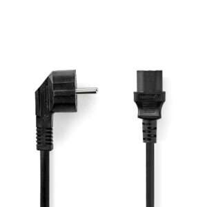 Cabo Alimenta??o Schuko Macho 3P / IEC C13 F?mea 2m Preto