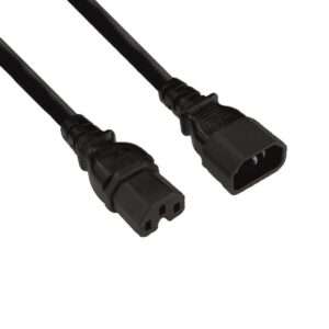 Cabo Alimenta??o IEC C14 Macho / C15 F?mea 14AWG 3m