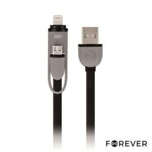 CABO USB-A 2.0 MACHO / MICRO USB-B E APPLE 8P 1M PRETO