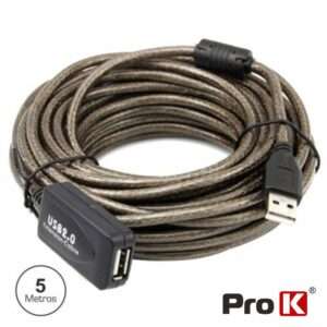 CABO USB-A 2.0 MACHO / USB-A F?MEA AMPLIFICADO 5M PROK