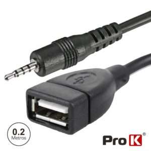 CABO USB-A F?MEA / JACK MACHO 4P 0.2M PRO
