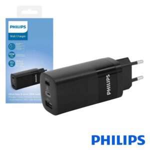 Alimentador 65W 1xUSB-A / 2x USB-C PD QC PHILIPS