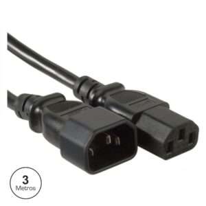 CABO ALIMENTA??O IEC MACHO / F?MEA 3M PRETO