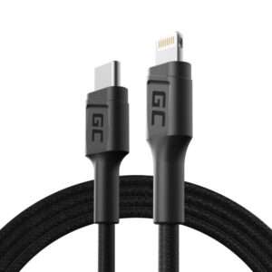 Cabo USB-C Macho / Lightning Macho QC 3.0 1m MFi GREEN CELL