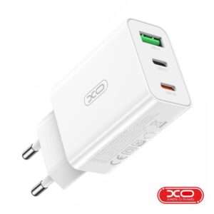 Alimentador USB-A / 2x USB-C PD QC + Cabo USB-A P/ MicroUSB