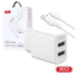 Alimentador 2x USB-A 2.4A + Cabo USB-C P/ Lightning XO
