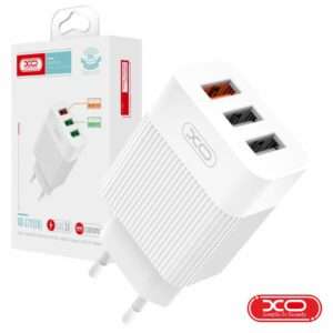 Alimentador 3 USB-A 5V QC3.0 2.1A Branco XO