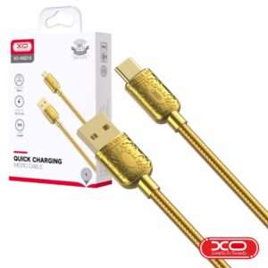 Cabo USB-A 2.0 Macho / USB-C 2.4A 1m Dourado XO