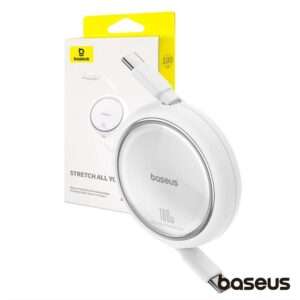Cabo Retr?til USB-C P/ USB-C Macho PD 100W Branco BASEUS