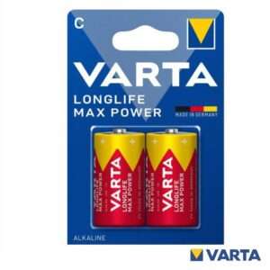 Pilha Alcalina LR14/C 1.5v 2x Longlife Max Power VARTA