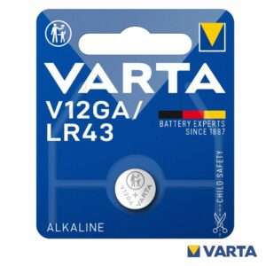 Pilha Alcalina Botão LR43/AG12/V12GA/L1142 1.5V VARTA