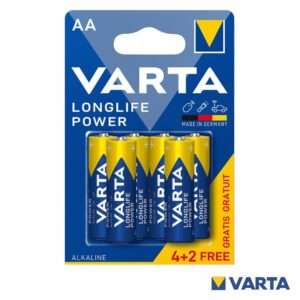 Pilha Alcalina LR6/AA 1.5V 4x+2x Longlife Power VARTA