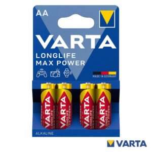 Pilha Alcalina LR6/AA 1.5V 4x Longlife Max Power VARTA