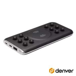 Powerbank 6000mAh QI C/ Ventosas Preto DENVER