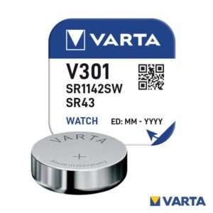 Pilha ?xido Prata Bot?o V301/SR1142SW/SR43 1.55V VARTA