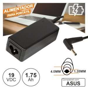 Alimentador P/ Asus 19V 1.75A 33W 4.0x1.35mm