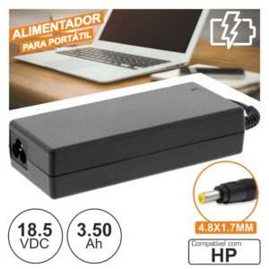 ALIMENTADOR P/ HP 18.5V 3.50A 65W 4.8X1.7MM
