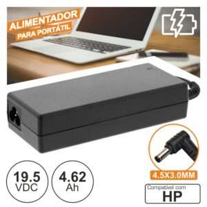 ALIMENTADOR P/ HP 19.5V 4.62A 90W 4.5X3.0MM