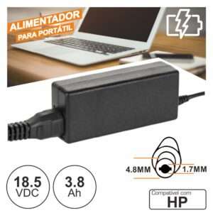Alimentador P/ Hp 18.5V 3.8A 70W 4.8x1.7mm