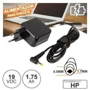 Alimentador P/ HP 19V 1.75A 33W 4.0x1.7mm