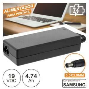 ALIMENTADOR P/ SAMSUNG 19V 4.74A 90W 5.5X3.0MM