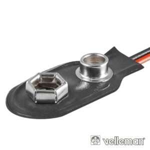 SUPORTE P/ 1 PILHA DE 9V C/ FIOS VELLEMAN