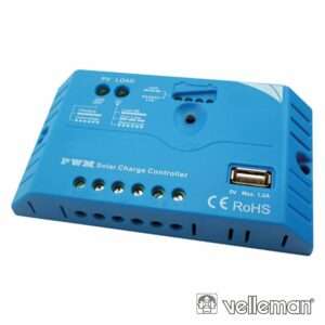 REGULADOR PAINEL FOTOVOLT?ICO 10A 12/24VDC USB VELLEMAN
