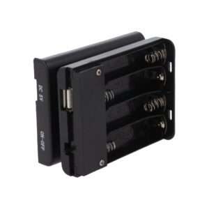 Suporte P/ 4 Pilhas AA C/ Tampa Interruptor e USB-A F?mea