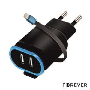 ALIMENTADOR COMUTADO 2USB 2.4A C/ CABO IPHONE