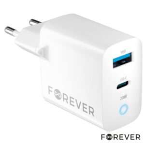 Alimentador Comutado 1xUSB-C/1xUSB-A PD/QC 20W FOREVER