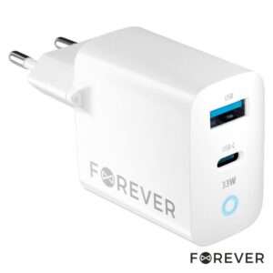 Alimentador Comutado 1xUSB-C/1xUSB-A PD/QC 33W GaN FOREVER