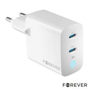 Alimentador Comutado 2xUSB-C PD/QC 40W GaN FOREVER