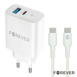 Alimentador Comutado 1xUSB-C/1xUSB-A PD/QC 30W FOREVER