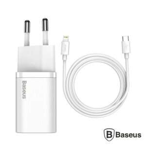 Alimentador Comutado 20W PD Super SI + Cabo Lightning BASEUS