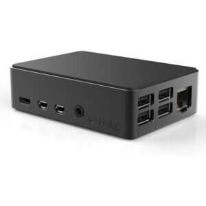 Caixa Flirc Raspberry Pi 4 Case Black Edition Preto (dissipador passivo alumínio)