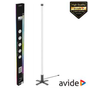 Candeeiro Vertical Tubo LED Canto RGB 8W 113CM C/ Sensor Som C/ Comando AVIDE