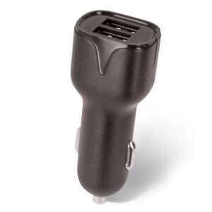 Adaptador Ficha Isqueiro 12V/24V / 2 USB 5v 2.4A Preto