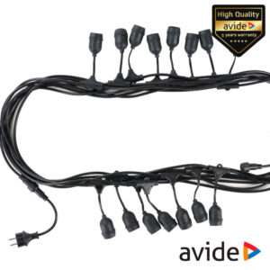 Corrente de Ilumina??o 15m P/ 15 L?mpadas E27 IP44 AVIDE