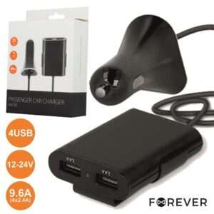 ADAPTADOR FICHA ISQUEIRO 12V/24V / 4 USB 5V 9.6A