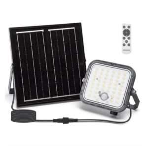 Foco LED Solar 80W C/ Sensor 6500K 800lm IP66