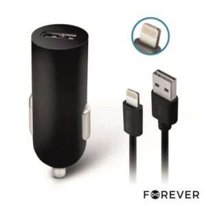 ADAPTADOR FICHA ISQUEIRO 12V/24V / 1 USB 5V 2A E LIGHTNING