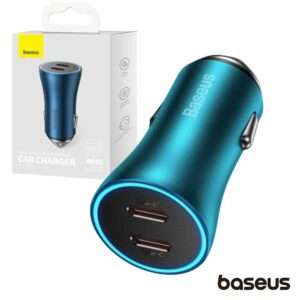 Adaptador Isqueiro 2xUSB-C PD 40W Golden Contactor BASEUS