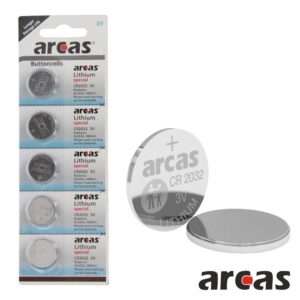 Pilha Lítio Botão Cr2032 3v 210ma 5x Blister ARCAS