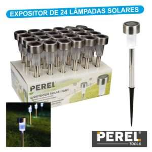 CANDEEIRO EXTERIOR SOLAR 1 LED JARDIM PEREL 1 un.