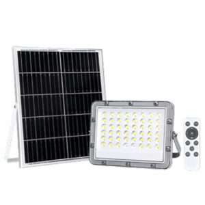Foco LED C/ Painel Solar 60W 4000K 1200lm Cinzento