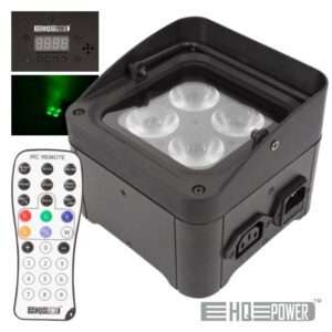 PROJETOR LUZ C/ 4 LED 4W RGB-UV DMX/COMANDO HQ POWER
