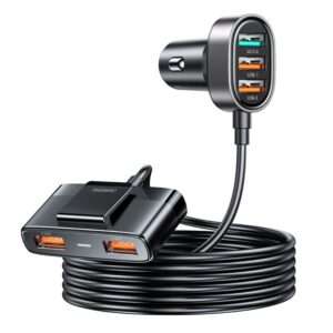 Adaptador Isqueiro 12V/24V 5 USB-A 45W